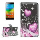 For Lenovo K3 Crystal Pattern Leather Case with Holder, Card Slots & Wallet