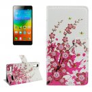 For Lenovo K3 Blossom Pattern Leather Case with Holder, Card Slots & Wallet