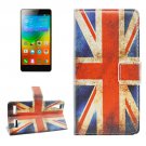 For Lenovo K3 UK Flag Pattern Leather Case with Holder, Card Slots & Wallet