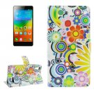 For Lenovo K3 Fireworks Pattern Leather Case with Holder, Card Slots & Wallet