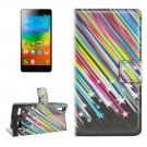 For Lenovo K3 Meteor Pattern Leather Case with Holder, Card Slots & Wallet