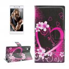 For Lenovo P70t Peach Pattern Leather Case with Holder, Card Slots & Wallet