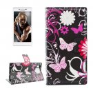 For Lenovo P70t Butterfly Pattern Leather Case with Holder, Card Slots & Wallet