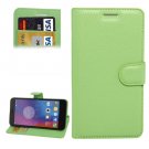 For Lenovo K6 Green Litchi Leather Case with Holder, Card Slots & Wallet