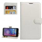 For Lenovo K6 White Litchi Leather Case with Holder, Card Slots & Wallet