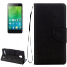 For Vibe C2 Black Butterflies Leather Case with Holder, Card Slots & Wallet
