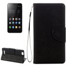 For Lenovo A2020 Black Butterflies Leather Case with Holder, Card Slots & Wallet