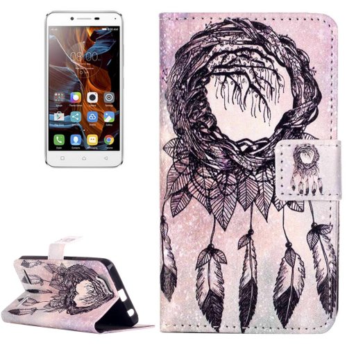 For Vibe K5 Chimes Pattern Leather Case with Holder, Card Slots & Wallet