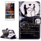 For Vibe K5 Couple Pattern Leather Case with Holder, Card Slots & Wallet