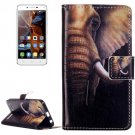 For Vibe K5 Elephant Pattern Leather Case with Holder, Card Slots & Wallet