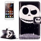 For Vibe K5 Ghost Pattern Leather Case with Holder, Card Slots & Wallet