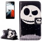 For Lenovo A6000 Skull Pattern Leather Case with Holder, Card Slots & Wallet