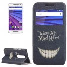 For Moto G 3 Gen ALL MAD Pattern Leater Case with Holder & Caller ID Display