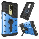 For Moto M Blue Hybrid Case TPU + PC Rotating Case with Holder