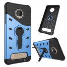 For Moto Z Blue Spin Tough Armor TPU + PC Rotating Case with Holder
