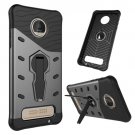 For Moto Z Play Black Spin Tough Armor TPU + PC Rotating Case with Holder