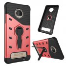 For Moto Z Play Red Spin Tough Armor TPU + PC Rotating Case with Holder