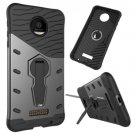 For Moto Z Force Black Spin Tough Armor TPU + PC Rotating Case with Holder
