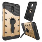 For Moto E  3 Gen Gold Spin Tough Armor TPU + PC Rotating Case with Holder