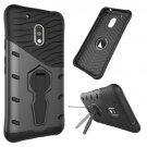 For Moto G4 Play Gray Spin Tough Armor TPU + PC Rotating Case with Holder