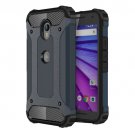 For Moto G (3rd gen) Dark Blue Tough Armor TPU + PC Combination Case