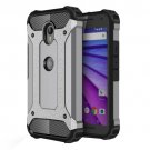 For Moto G (3rd gen) Grey Tough Armor TPU + PC Combination Case