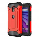 For Moto G (3rd gen) Red Tough Armor TPU + PC Combination Case