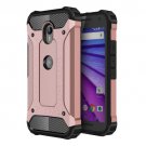 For Moto G (3rd gen) Rose Gold Tough Armor TPU + PC Combination Case