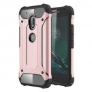 For Moto G4 Play Rose Gold Tough Armor TPU + PC Combination Case