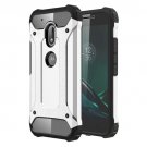 For Moto G4 Play Silver Tough Armor TPU + PC Combination Case
