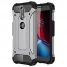 For Moto G/G Plus (4rd gen) Grey Tough Armor TPU + PC Combination Case