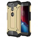 For Moto G/G Plus (4rd gen) Gold Tough Armor TPU + PC Combination Case