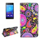 For Sony Xperia C6 Acaleph Pattern Leather Case with Holder, Card Slots & Wallet