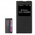For Sony Xperia XA Litchi Texture Black PU Leather Case with Call Display ID