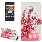 For Xperia X Compact Blossom Leather Case with Holder, Card Slots & Wallet