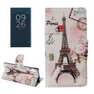 For Xperia XZ Eiffel Leather Case with Holder, Card Slots & Wallet