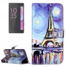For Xperia X Performance Painting Leather Case with Holder, Card Slots & Wallet