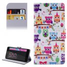 For Xperia E5 Owls Pattern Leather Case with Holder, Card Slots & Wallet