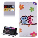 For Xperia E5 Lovers Pattern Leather Case with Holder, Card Slots & Wallet