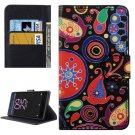 For Xperia X Performance Acaleph Pattern Leather Case with Holder, Card Slots