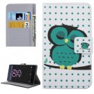 For Xperia X Performance Owl Pattern Leather Case with Holder, Card Slots