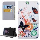 For Xperia X Performance Butterfly Pattern Leather Case with Holder, Card Slots