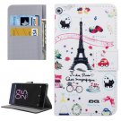 For Xperia X Performance Tower Pattern Leather Case with Holder, Card Slots
