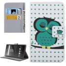 For Xperia XA Owl Pattern Leather Case with Holder, Card Slots & Wallet