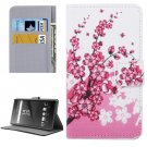 For Xperia XA Blossom Pattern Leather Case with Holder, Card Slots & Wallet