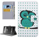 For Xperia X Owl Pattern Leather Case with Holder, Card Slots & Wallet