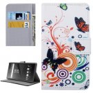 For Xperia X Butterfly Pattern Leather Case with Holder, Card Slots & Wallet