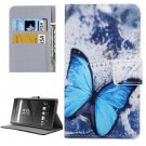 For Xperia X Butterfly Pattern Leather Case with Holder, Card Slots & Wallet