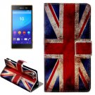 For Xperia M5 UK Flag Pattern Leather Case with Holder, Card Slots & Wallet