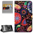 For Xperia Z5 Acaleph Pattern Leather Case with Holder, Card Slots & Wallet